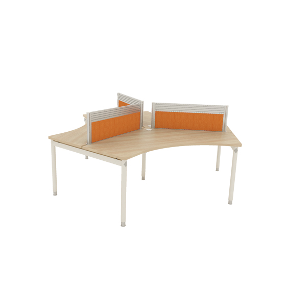 Cluster of 3 with Fabric Screen Panel
