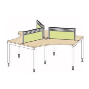 Cluster of 3 with Fabric Screen Panel - Image 2